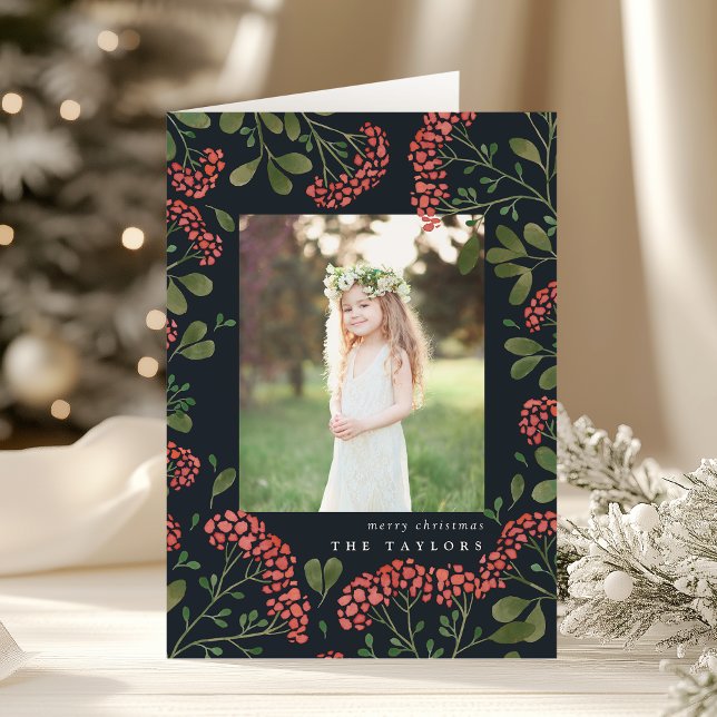 Winter Bouquet | Folded Holiday Card (Creator Uploaded)