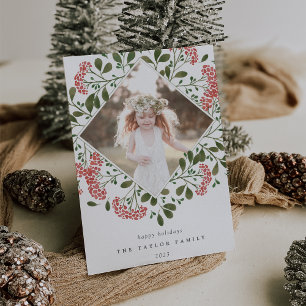 Winter Bouquet   Holiday Photo Card