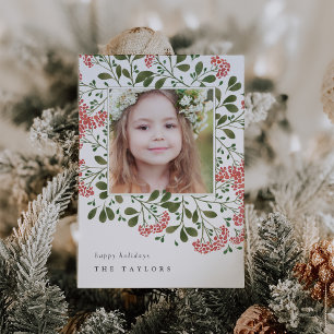 Winter Bouquet Holiday Photo Card
