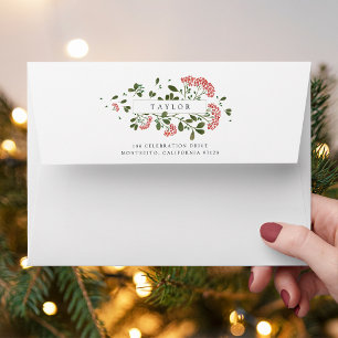 Winter Bouquet Return Address 5x7 Envelope