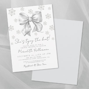 Winter Bow Bridal Shower Invitation