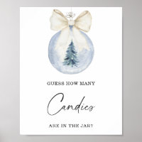 Winter bow Guess how many candies Poster