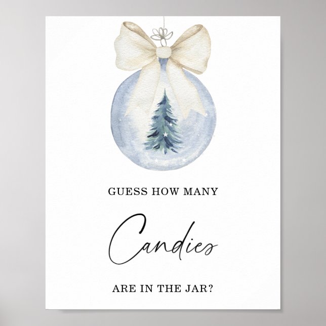 Winter bow Guess how many candies Poster (Front)