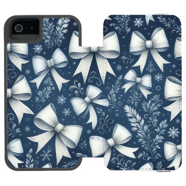 Winter Bows Incipio iPhone Wallet Case (Folio Open)