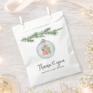 Winter branch - baby shower thank you  favour bags