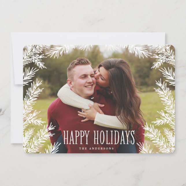 Winter Branches | Holiday Photo Card (Front)