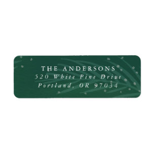 Winter Branches Holiday Return Address Labels