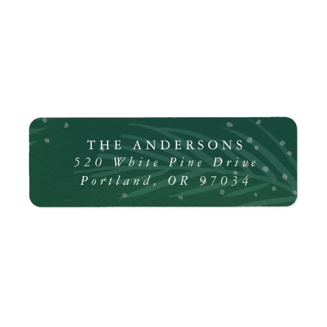 Winter Branches | Holiday Return Address Labels (Front)
