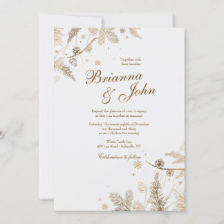 Winter Branches Wedding Invitation