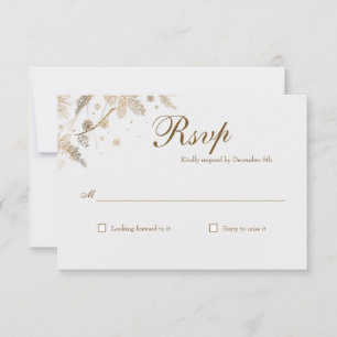 Winter Branches Wedding RSVP Invitation