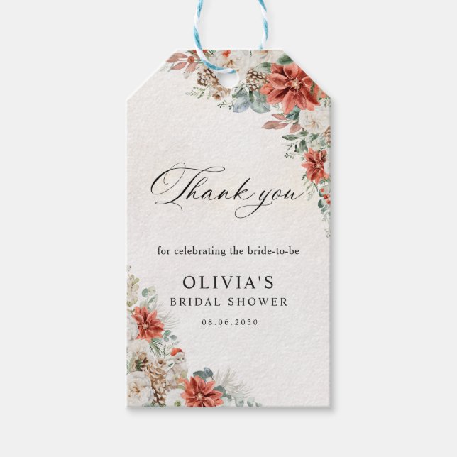 Winter Bridal Shower Gift Tag (Front)