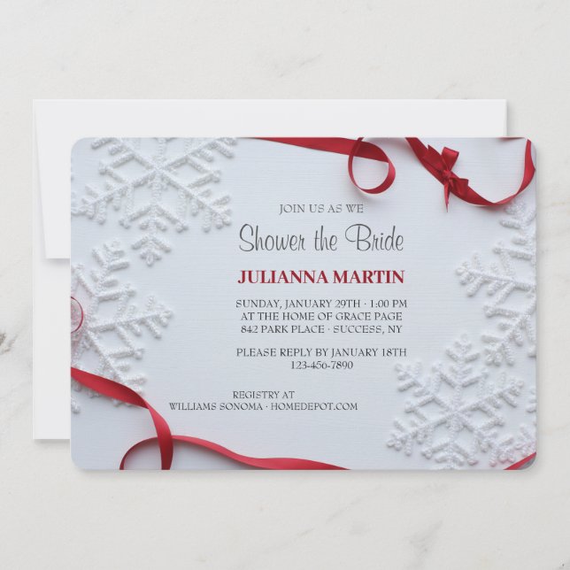 Winter Bridal Shower Invitation (Front)