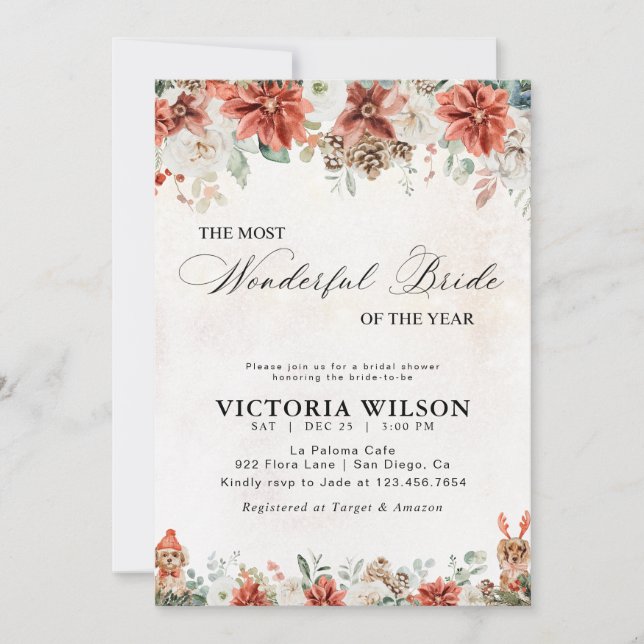 Winter Bridal Shower Invitation (Front)
