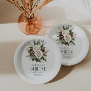 Winter Bridal Shower Paper Plate