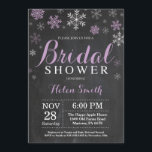 Winter Bridal Shower Purple and White Snowflake Invitation<br><div class="desc">Winter Bridal Shower Invitation. Purple and White Snowflake. Christmas Holiday Bridal Shower Invite. Chalkboard Background. For further customisation,  please click the "Customise it" button and use our design tool to modify this template.</div>