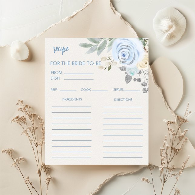Winter Bridal Shower Recipe Card (Creator Uploaded)