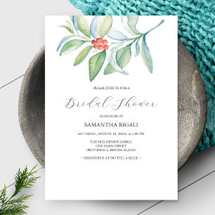 Winter Bridal Shower Theme Elegant Invitation