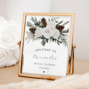 Winter Bridal Shower Welcome Poster