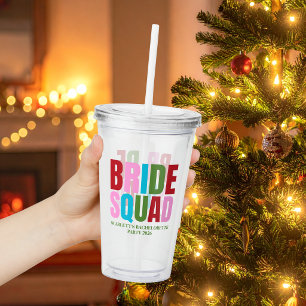 Winter Bride Squad Bachelorette Party Acrylic Tumbler