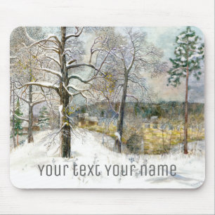 winter bridge mouse pad