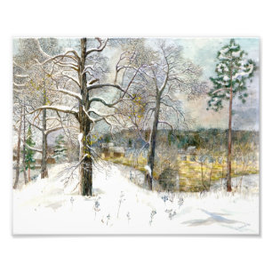 winter bridge photo print