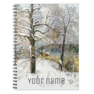 winter bridge spiral notebook