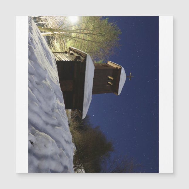 “Winter Bridge Under the Stars – Night Landscape P (Front)