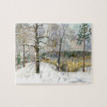 winter bridge Watercolor painting