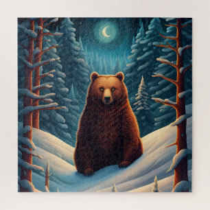 Winter Brown Bear Puzzle