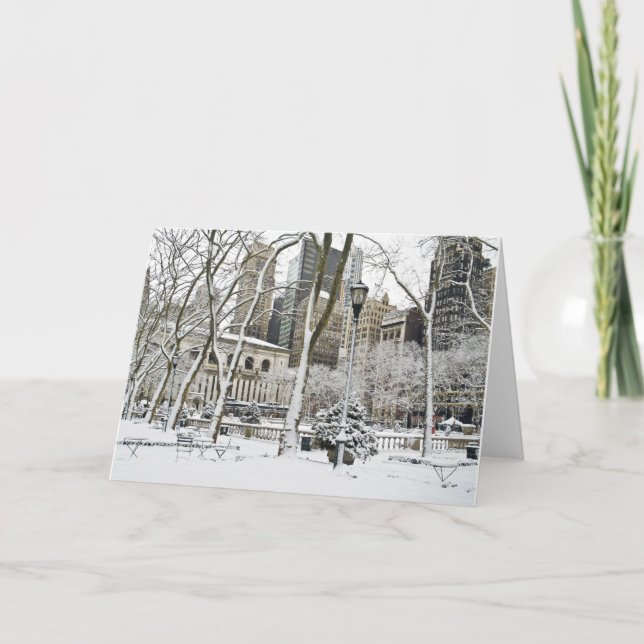 Winter Bryant Park Holiday Card (Front)