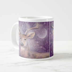 Winter Buck Wildlife Deer Art Large Coffee Mug