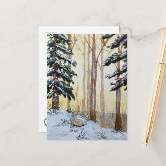 Winter Bunny Postcard
