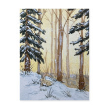 Winter Bunny Postcard