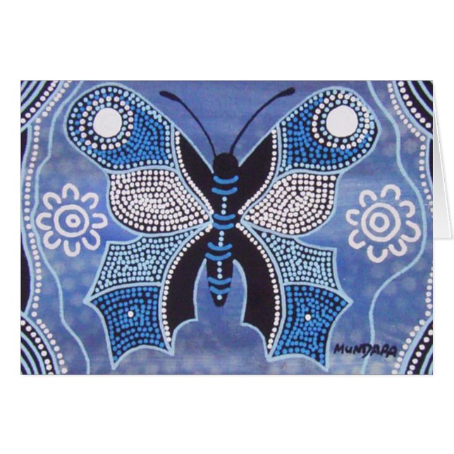 Winter Butterfly Dreaming Card (Front Horizontal)