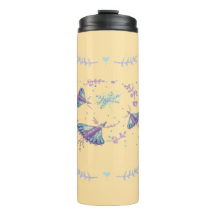 winter butterfly thermal tumbler