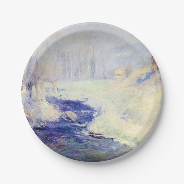 Winter (by Guy Rose) Paper Plate (Front)