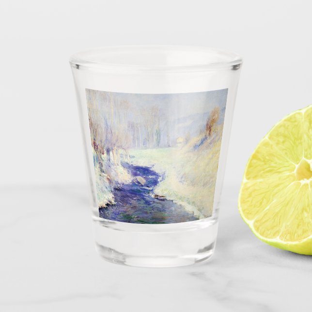 Winter (by Guy Rose) Shot Glass (Front)