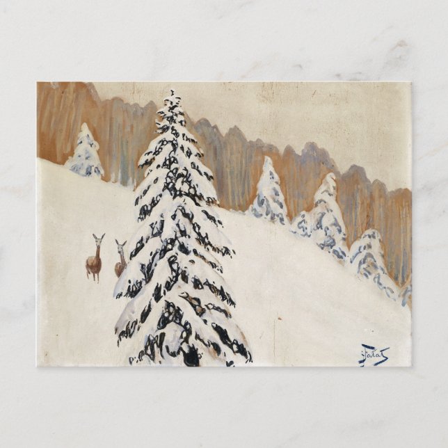 Winter by Julian Falat Christmas Postcard (Front)