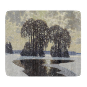 Winter (by Vilhelms Purvitis) Cutting Board
