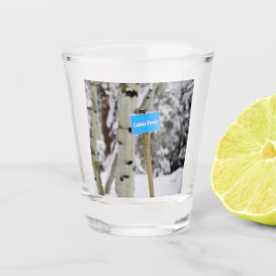 Winter Cabin Fever Holiday Season Snow Shot Glass