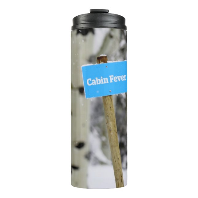 Winter Cabin Fever Holiday Season Snow Thermal Tumbler (Front)
