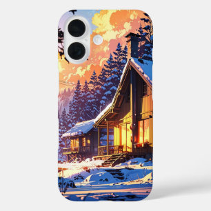 Winter Cabin Glow iPhone 16 Case
