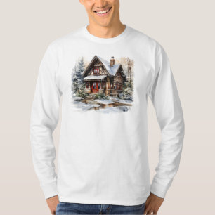 Winter Cabin Long Sleeve T-Shirt