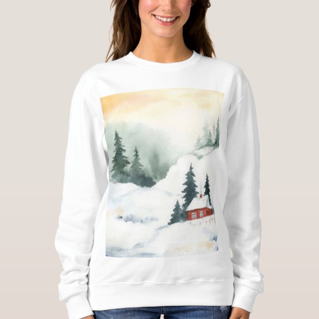 Winter Cabin Retreat Sweatshirt (Front)
