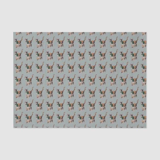 WINTER CALICO CAT Tissue Paper (Front)