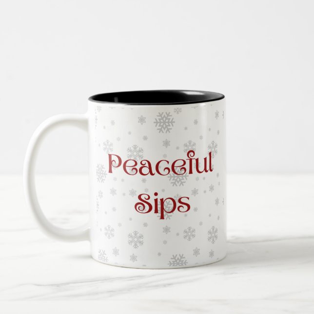 Winter Calm Mug — Cold Days & Warm Mind | Cozy Min (Left)