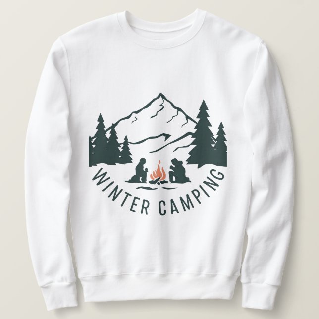 Winter Camping Sweatshirt (Design Front)