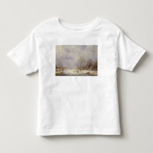 Winter Canal Scene, 19th century Toddler T-Shirt