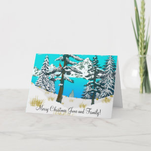 Winter Cardinal Holiday Card