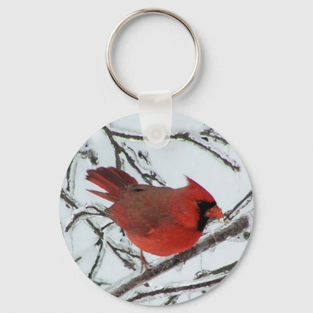 Winter Cardinal Key Ring (Front)